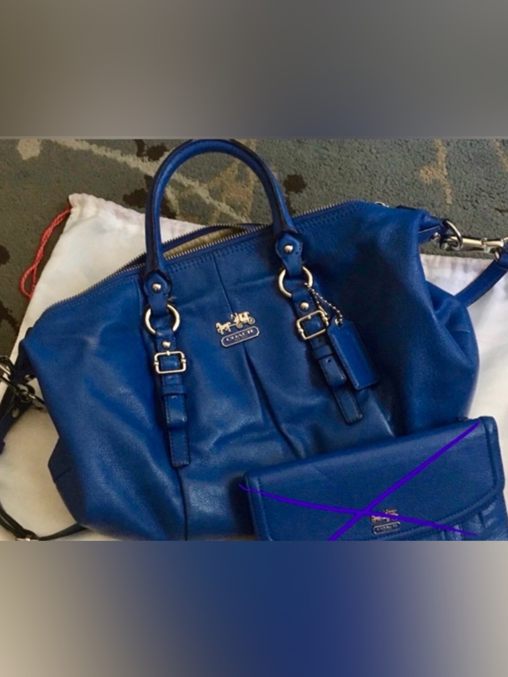 COACH blue purse